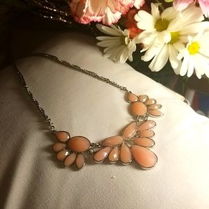 Blush Pink statement necklace